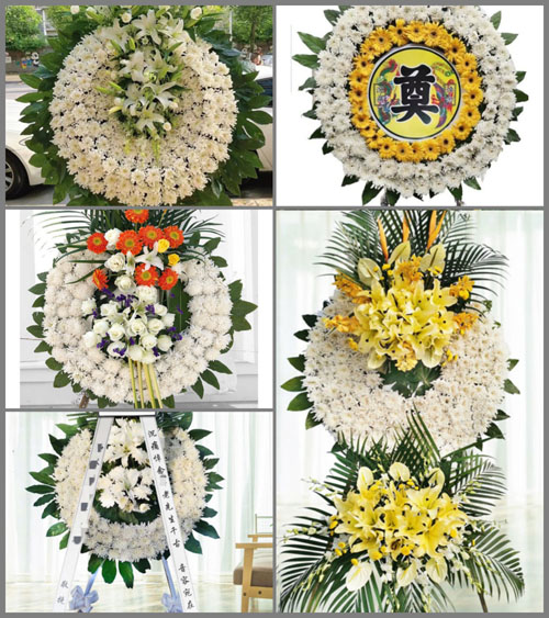 湖北孝感市安陆市烟店镇双岭村花圈速递